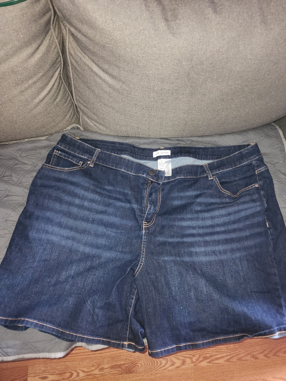 Lane Bryant Dark Blue Denim Jean Shorts